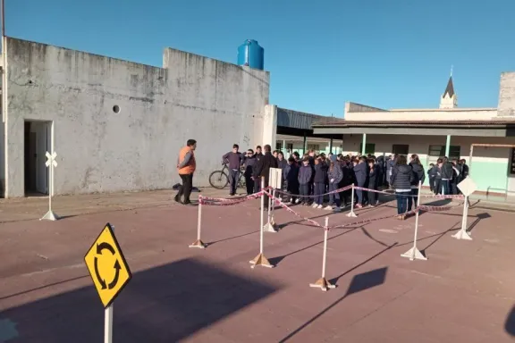 Corte de tránsito en calle Andrade por una jornada de educación vial