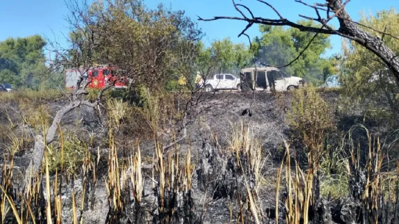 Bomberos Voluntarios de Ceibas realizó intervenciones de emergencia en la Autopista 12