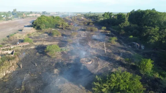 Ibicuy: Se quemó una vivienda durante un incendio en el predio ferroviario