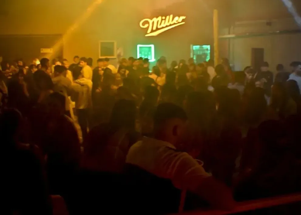 Interior del boliche bailable donde se produjo la agresión.