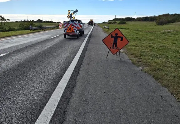 Retoman obras en la Ruta 14 a días del accidente donde un banderillero perdió una pierna