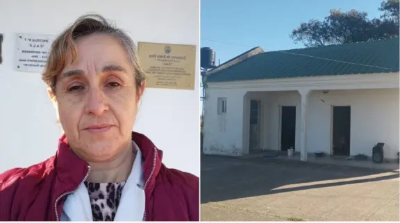 Una maestra recorre 20 kilómetros de tierra para ir a una escuela