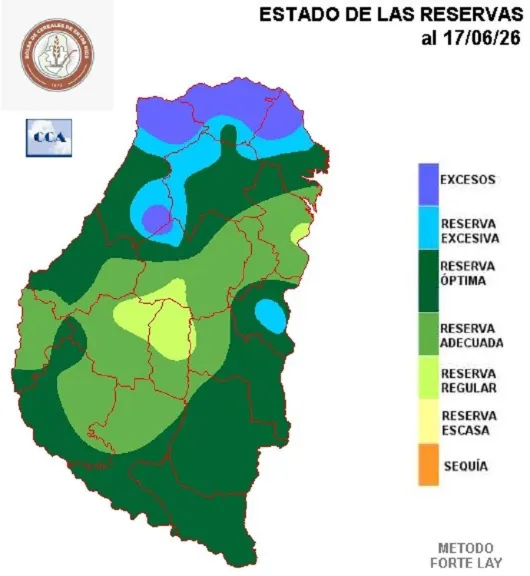Lluvias generalizadas en Entre Ríos y perspectiva de semana invernal con heladas en el centro sur