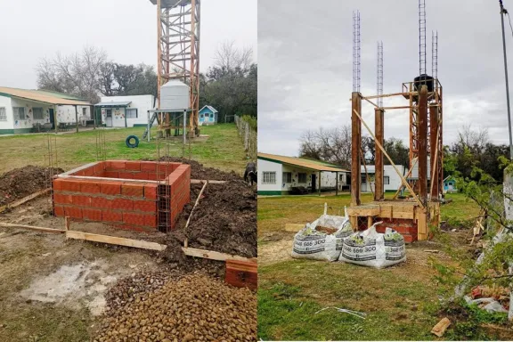 Ejecutan obras en una escuela de Ceibas para mejorar el suministro de agua