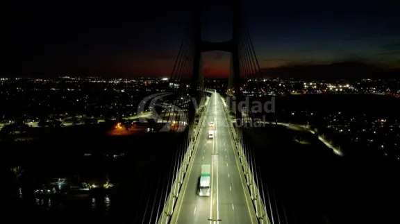 Vialidad Nacional supervisa los trabajos sobre el puente Rosario - Victoria