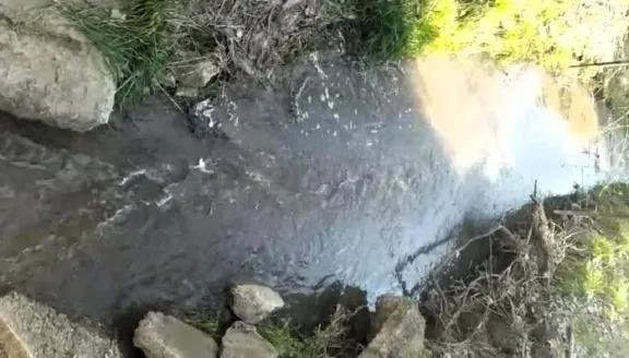 Otra vez el Parque Industrial derramó líquidos hacia una cañada que desemboca en el río