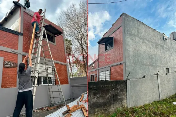 Piden ayuda para reconstruir fábrica de alfajores destrozada por el temporal en Concordia