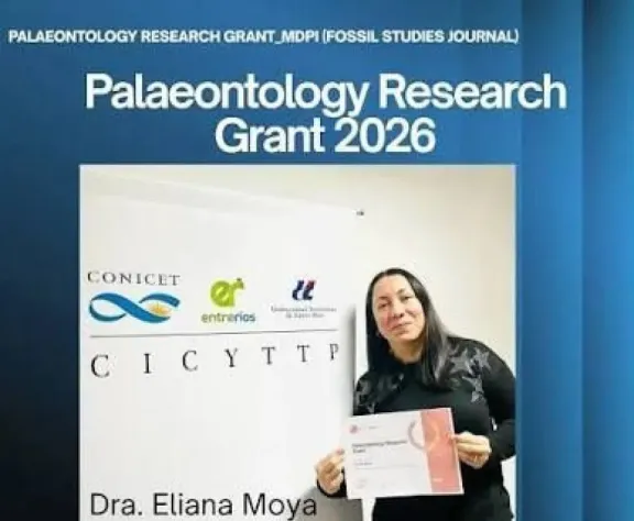 Una investigadora entrerriana egresada de Uader fue reconocida por una prestigiosa institución paleontológica