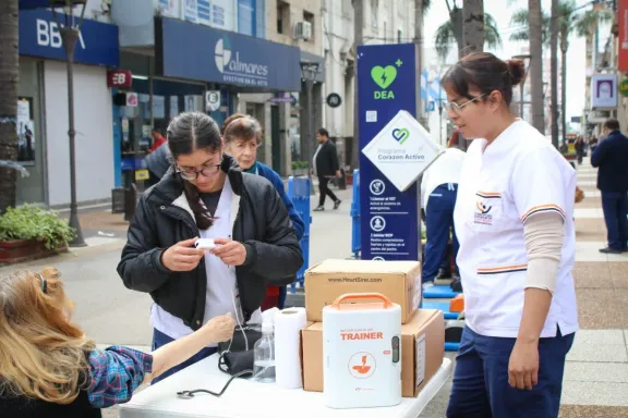 El Día Mundial del Corazón se conmemoró con acciones preventivas en el centro de la ciudad